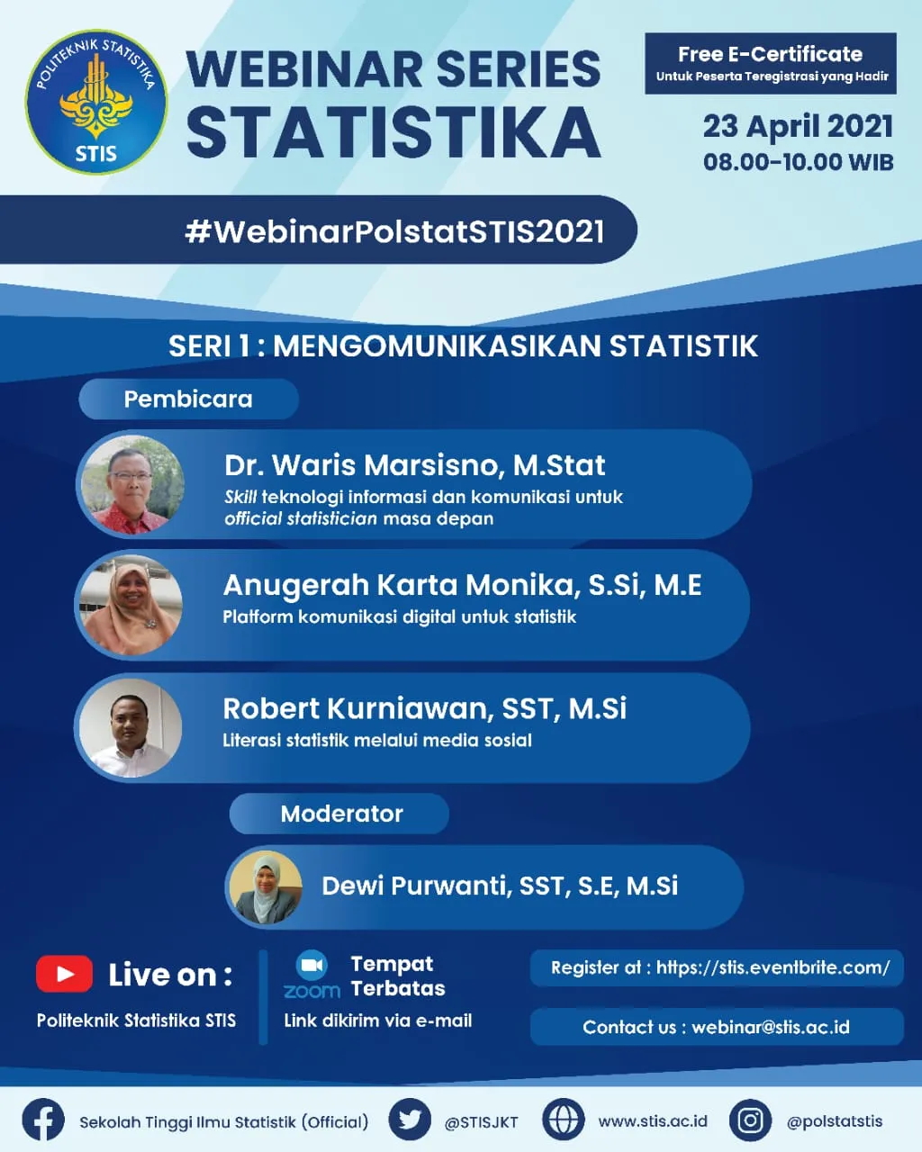 Statistics Webinar Series 2021 - Series 1: Communicating Statistics