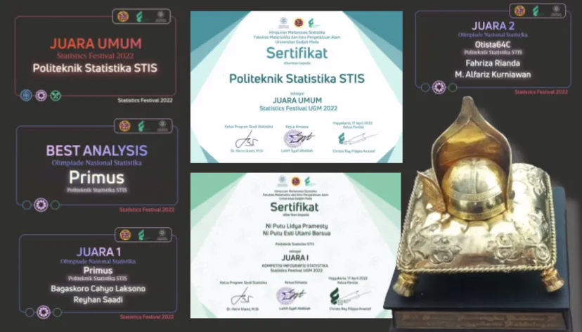 Politeknik Statistika STIS Juara Umum dan Piala Bergilir Statfest 2022
